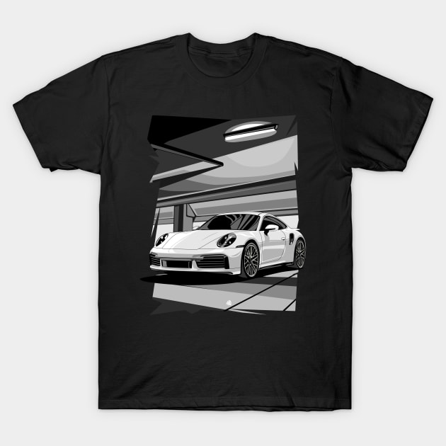 911 turbo illustration graphics T-Shirt by ASAKDESIGNS